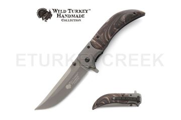 Wild Turkey Handmade Collection Spring Assist Knife 4.75" Closed