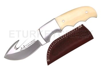 Wild Turkey Handmade Gut Hook Skinner Fix Blade Knife WT-8016WB