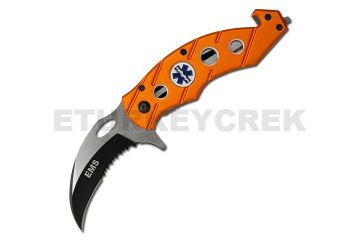 " EMT " Karambit Rescue Folder Action Assist Knife
