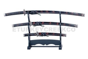 Traditional Katana Set Special Burgandy